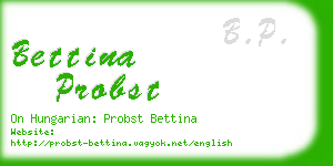 bettina probst business card